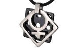 NEW- Steel 2 Tone Female Symbol Necklace